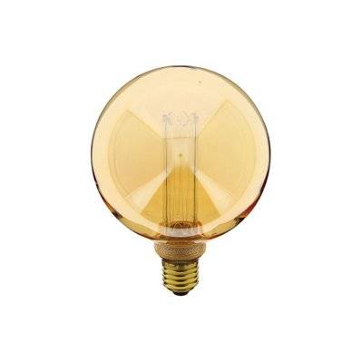 Ampoule LED Globe hologramme - E27 - 4 W - Ø 12,5 cm - blanc chaud - verre ambré - 3700619424941 - 3700619424941