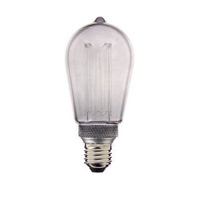Ampoule LED Edison - E27 - 4 W - Ø 6,3 cm - blanc chaud - verre fumé - 3700619425146 - 3700619425146