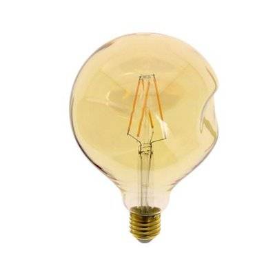 Ampoule LED Globe - E27 - 6 W - Ø 12,5 cm - blanc chaud - verre ambré - 3700619423777 - 3700619423777