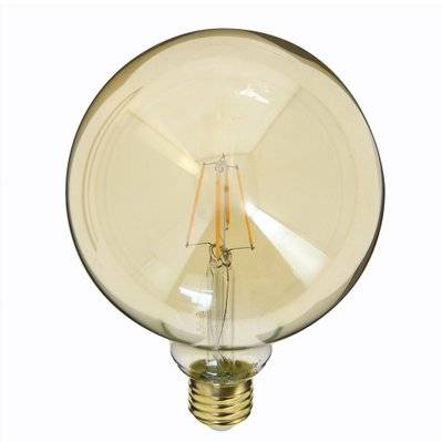 Ampoule LED Globe Vintage - E27 - 3,8 W - Ø 12,4 cm - blanc chaud - verre ambré - 3700619416649 - 3700619416649