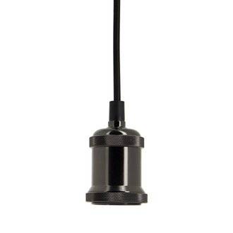 Suspension LED Vintage - E27 - Ø 10,5 x 120 cm - métal - noir