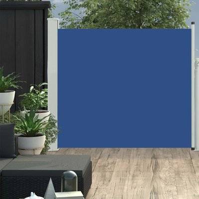vidaXL Auvent latéral rétractable de patio 100x300 cm Bleu - 48372 - 8719883766096