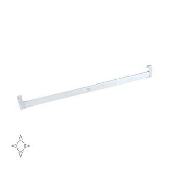 Barre de penderie armoire lumière Blanc LED, réglable 858-1.008 mm, 4,8 W-12V DC, capteur de mouvement, Aluminium, Anodisé mat