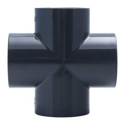 Raccord pression PVC en croix ø50 mm - 12132 - 3283460054173