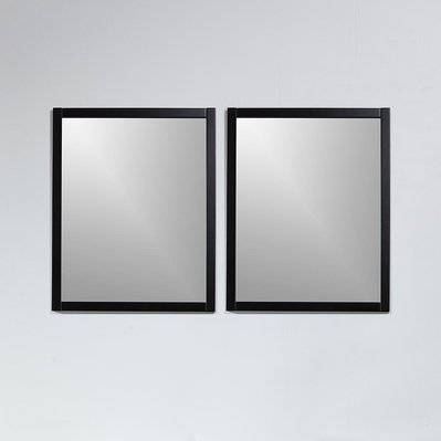 Pack de 2 miroirs rectangulaires NEO 56x70cm avec cadre noir mat - NEO-600-MIR/NEO-600-MIR - 3760282665645