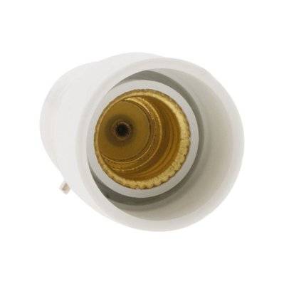 Adaptateur de douille culot pour ampoules - fiche mâle B22 vers fiche femelle E14 - Blanc - Zenitech - 140791 - 3545411407910