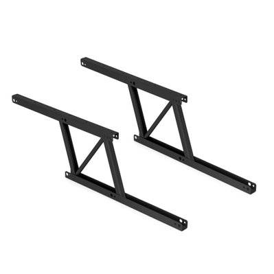 Emuca Ensemble de 2 mécanismes de levage pour tables basses, Peint en noir, Acier, 1 ut. - 4014414 - 8432393276809