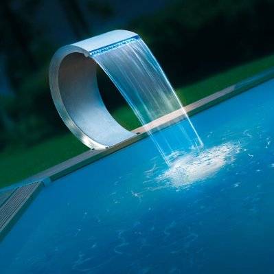 Cascade de piscine Mamba LED en inox - Ubbink - 7140 - 8711465044592