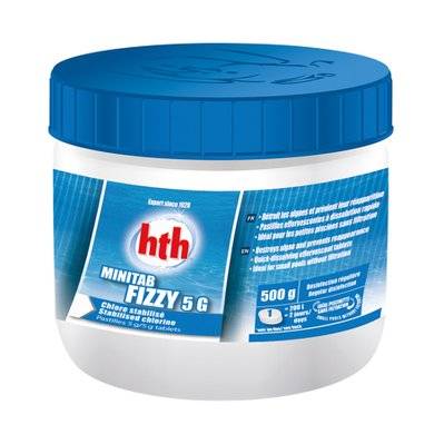 Chlore en pastilles effervescentes spécial piscinettes Minitab Fizzy 500 g - HTH - 30239 - 3521686006249