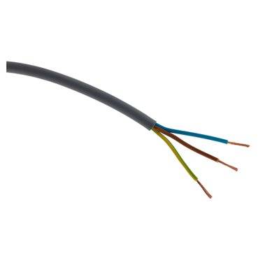 Câble d'alimentation électrique HO5VV-F 3G1 Gris - 10m - Zenitech - 112261 - 3545411122615