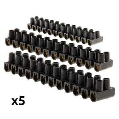 Lot 5 barrettes 3x 6 mm²+2x 10 mm² noires - Zenitech - 121386 - 3545411213863