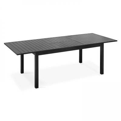 Table de jardin extensible en aluminium noir 8 places - 103573 - 3663095014641