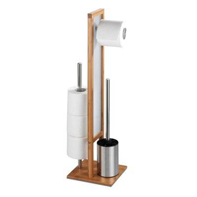 Valet WC design bambou Rivalta - H. 70 cm - Marron - 399075 - 4008838283066