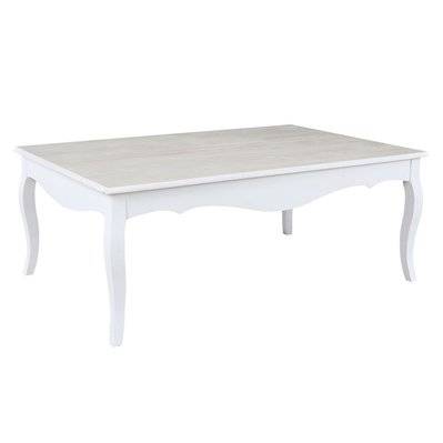 Table basse en MDF Style romantique - L.118xH.45 cm - Blanc - 702164 - 3664944250586