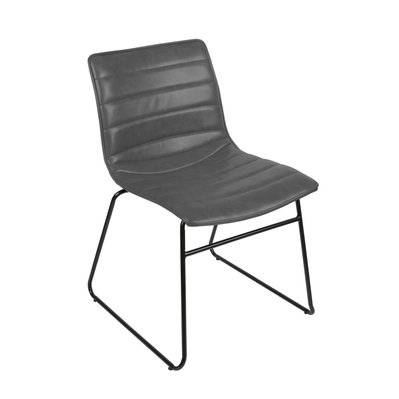 Chaise style industriel - Gris - 751520 - 3665549025067