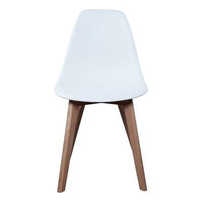 Chaise scandinave Coque - H. 83 cm - Blanc - 700550 - 3662874111632