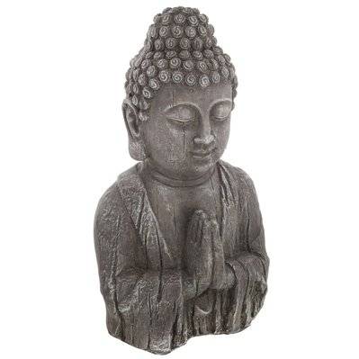 Statuette de Bouddha - H. 49 cm - Effet bois - 510796 - 3662874129125