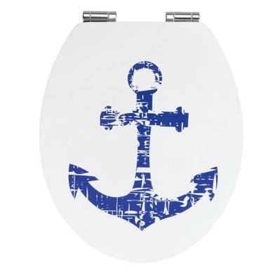 Abattant WC en MDF design bord de mer Shore - Blanc - 399273 - 4008838248546