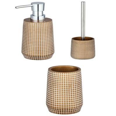 Set d'accessoires de salle de bain design Ohrid - Doré - L385521 - 3665549066862