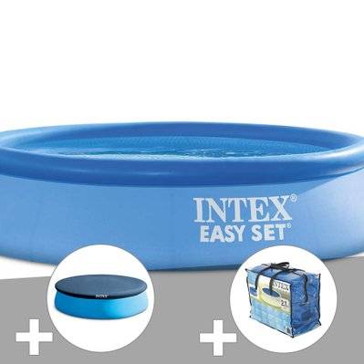 Kit piscine autoportée Intex Easy Set 2,44 x 0,61 m + Bâche de protection + Bâche à bulles - 29573 - 3665872012994