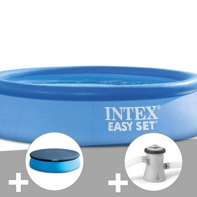 Kit piscine autoportée Intex Easy Set 2,44 x 0,61 m + Bâche de protection + Épurateur à cartouche - 29574 - 3665872012932