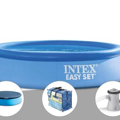 Kit piscine autoportée Intex Easy Set 2,44 x 0,61 m + Bâche de protection + Bâche à bulles + Épurateur à cartouche - 29576 - 3665872012772