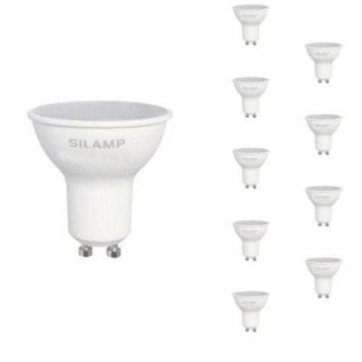Ampoule LED GU10 8W 220V (Pack de 10) - Blanc Froid 6000K - 8000K - SILAMP - P-M11-GU10-8W_WH - 7426924038210