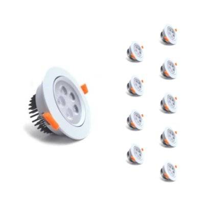 Spot LED Encastrable Rond 5W 80° Orientable (Pack de 10) - Blanc Neutre 4000K - 5500K - SILAMP - PACK-FI33-5W_CW - 7426924040022