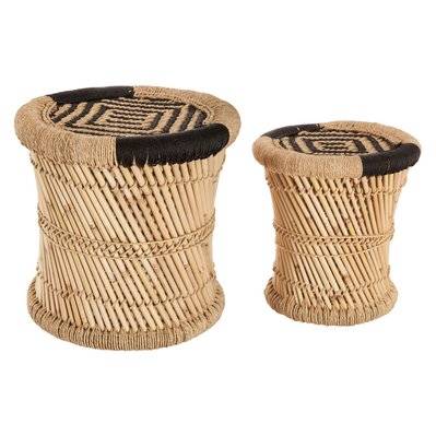 2 Tables gigognes en bambou Nomade - Noir - 512180 - 3665549031815