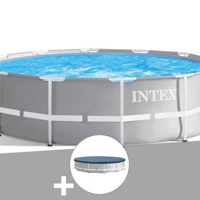 Kit piscine tubulaire Intex Prism Frame ronde 3,66 x 0,99 m + Bâche de protection - 17181 - 7061253710057