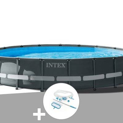 Kit piscine tubulaire Intex Ultra XTR Frame ronde 6,10 x 1,22 m + Kit d'entretien - 19659 - 7061284507503