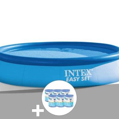 Kit piscine autoportée Intex Easy Set 3,66 x 0,76 m + 6 cartouches - 15777 - 7111604380726