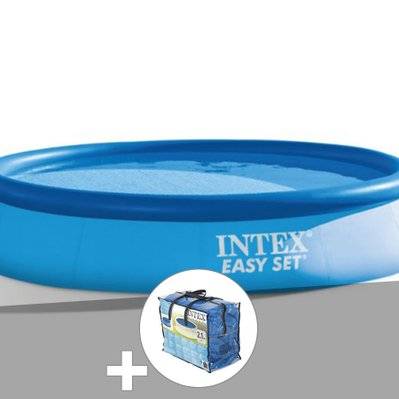 Kit piscine autoportée Intex Easy Set 3,66 x 0,76 m + Bâche à bulles - 15775 - 7111603873557