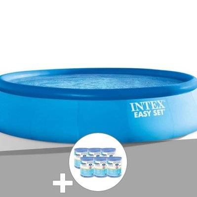 Kit piscine autoportée Intex Easy Set 3,96 x 0,84 m + 6 cartouches de filtration - 15769 - 7111607368226