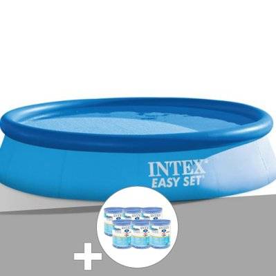 Kit piscine autoportée Intex Easy Set 3,05 x 0,76 m (avec filtration) + 6 cartouches - 15730 - 7111607480317