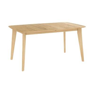 Table rectangulaire Oman 4/6 personnes extensible en bois clair 150/180 cm - 6431 - 3701324528702