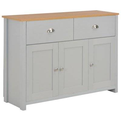Buffet bahut armoire console meuble de rangement gris 112 cm 4402264 - 4402264 - 3001406338039