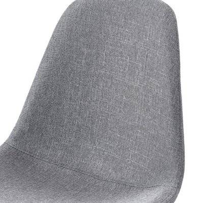 VEGAS - Chaise de bar tissu gris pieds métal noir (x2) - 1810 - 3701139518103