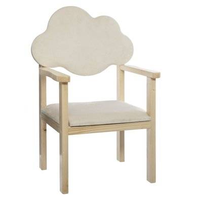 Chaise enfant en bois design nuage Douceur - Blanc - 513161 - 3560238695852