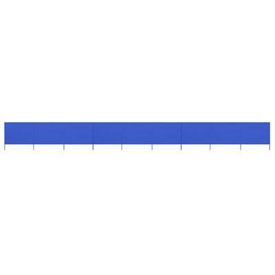 vidaXL Paravent 9 panneaux Tissu 1200 x 80 cm Bleu azuré - 47191 - 8719883745183