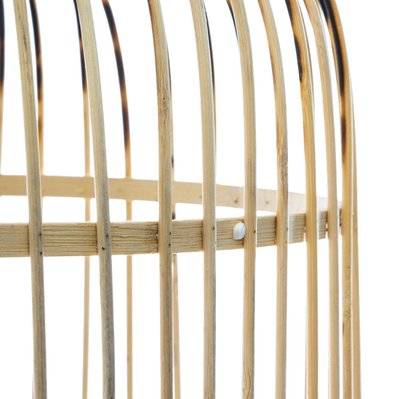 Lampadaire design bohème en bambou Eads - H. 73 cm - Noir - 514089 - 3560238663042