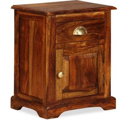 Table de nuit chevet commode armoire meuble chambre bois massif de sesham 40 x 30 x 50 cm 1402013 - 1402013 - 3001377631863