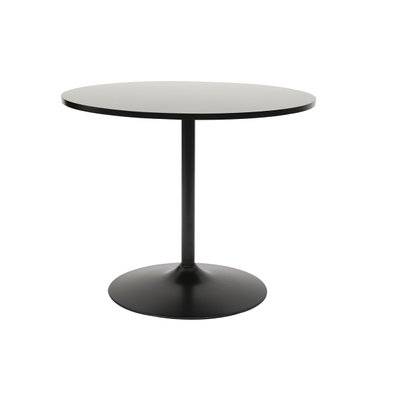 Table à manger design ronde noire D90 cm CALISTA L90xP90xH73 - 46799 - 3662275105100
