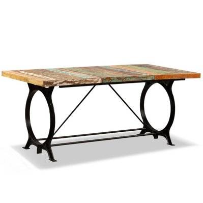 Table de salon salle à manger design bois de récupération massif 180 cm 0902185 - 0902185 - 3002248154535