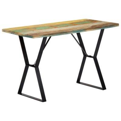 Table de salon salle à manger design 120 cm bois de récupération massif 0902138 - 0902138 - 3000019540310