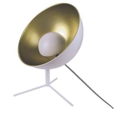 Lampe trépied en métal Cinéma - H. 45 cm - Blanc - 700770 - 3662874143718