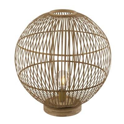 Lampe à poser design bambou Hildegard - Diam. 50 x H. 53 cm - Beige naturel - 110130 - 9007371409570