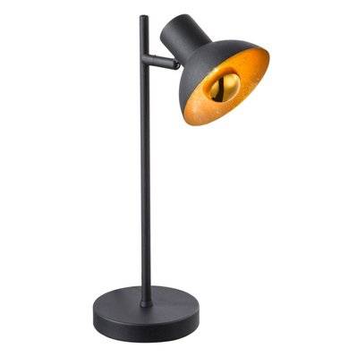 Lampe à poser LED design industriel Fillo - Noir et doré - 110098 - 9007371362387