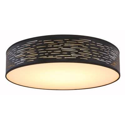 Plafonnier LED design Tunno - Diam. 50 cm - Noir et doré - 110144 - 9007371400218