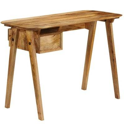 Bureau table meuble travail informatique 110 cm bois de manguier massif 0502099 - 0502099 - 3002302177012